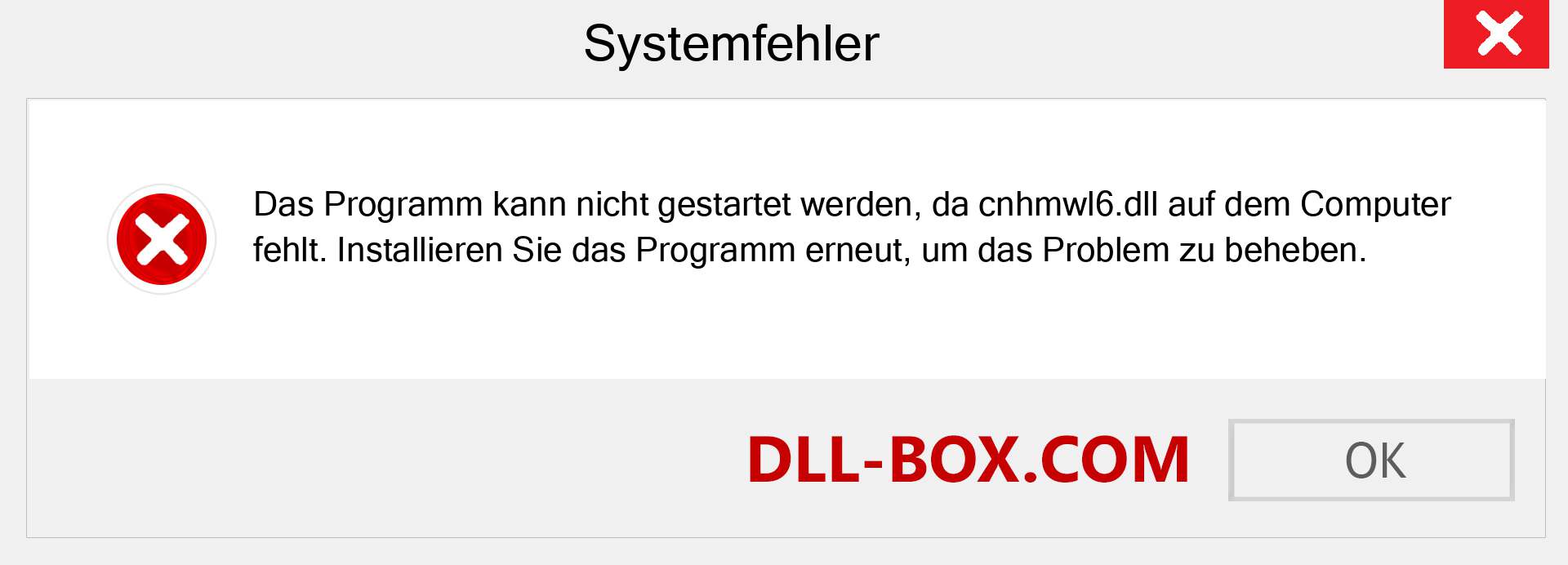 cnhmwl6.dll-Datei fehlt?. Download für Windows 7, 8, 10 - Fix cnhmwl6 dll Missing Error unter Windows, Fotos, Bildern