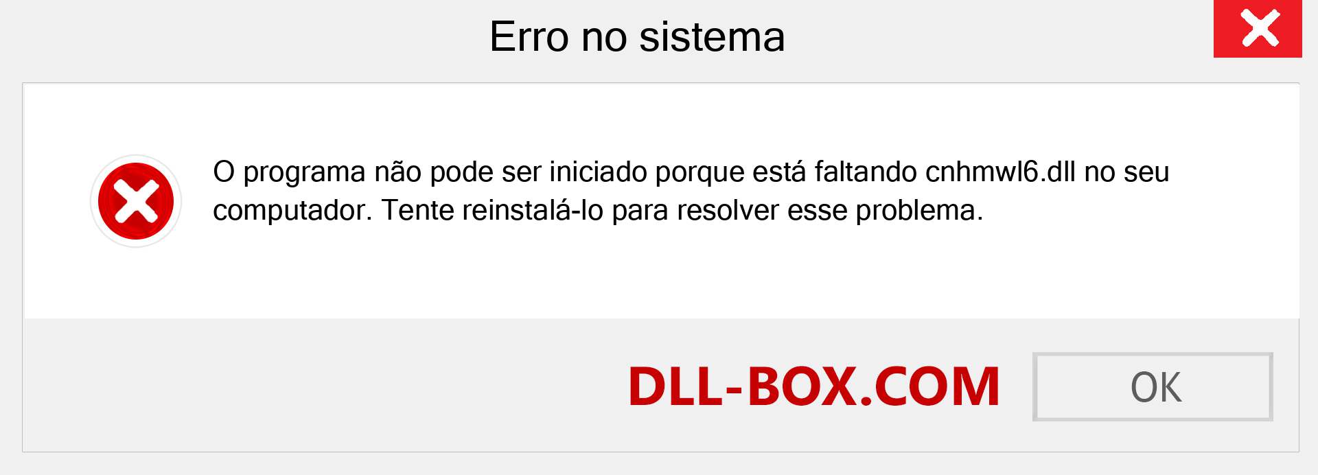 Arquivo cnhmwl6.dll ausente ?. Download para Windows 7, 8, 10 - Correção de erro ausente cnhmwl6 dll no Windows, fotos, imagens